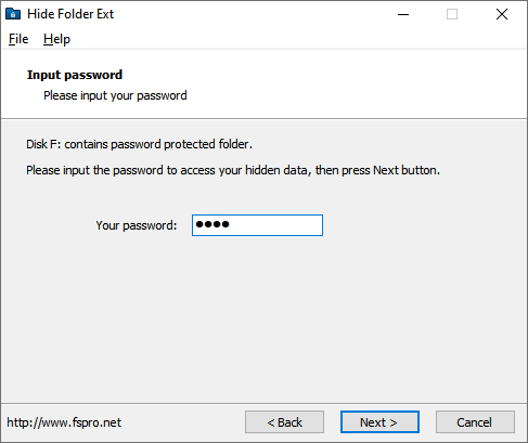 Hide Folder Ext password